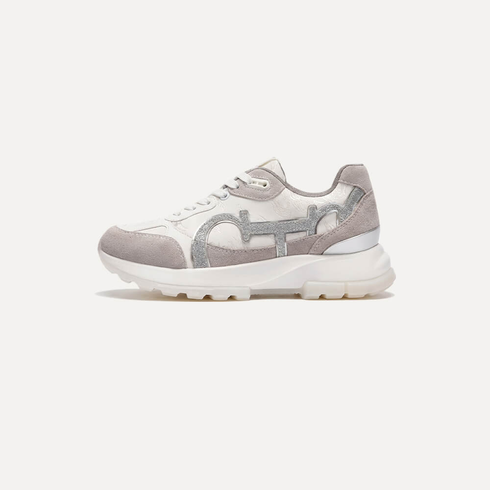 Ivory Suede Luxe Trainers