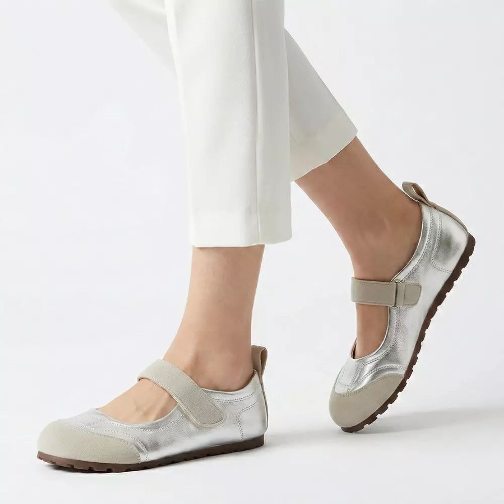 Aura Metallic Mary Janes