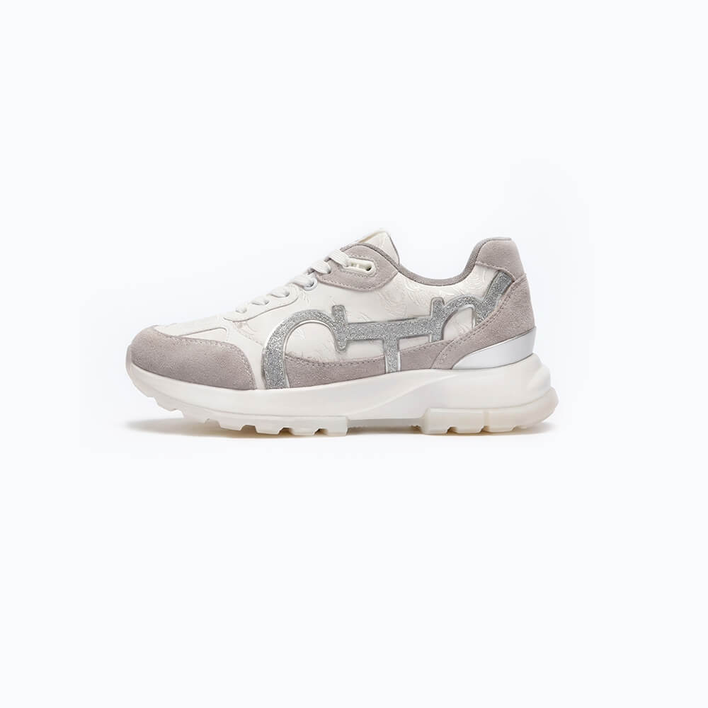 Ivory Suede Luxe Trainers