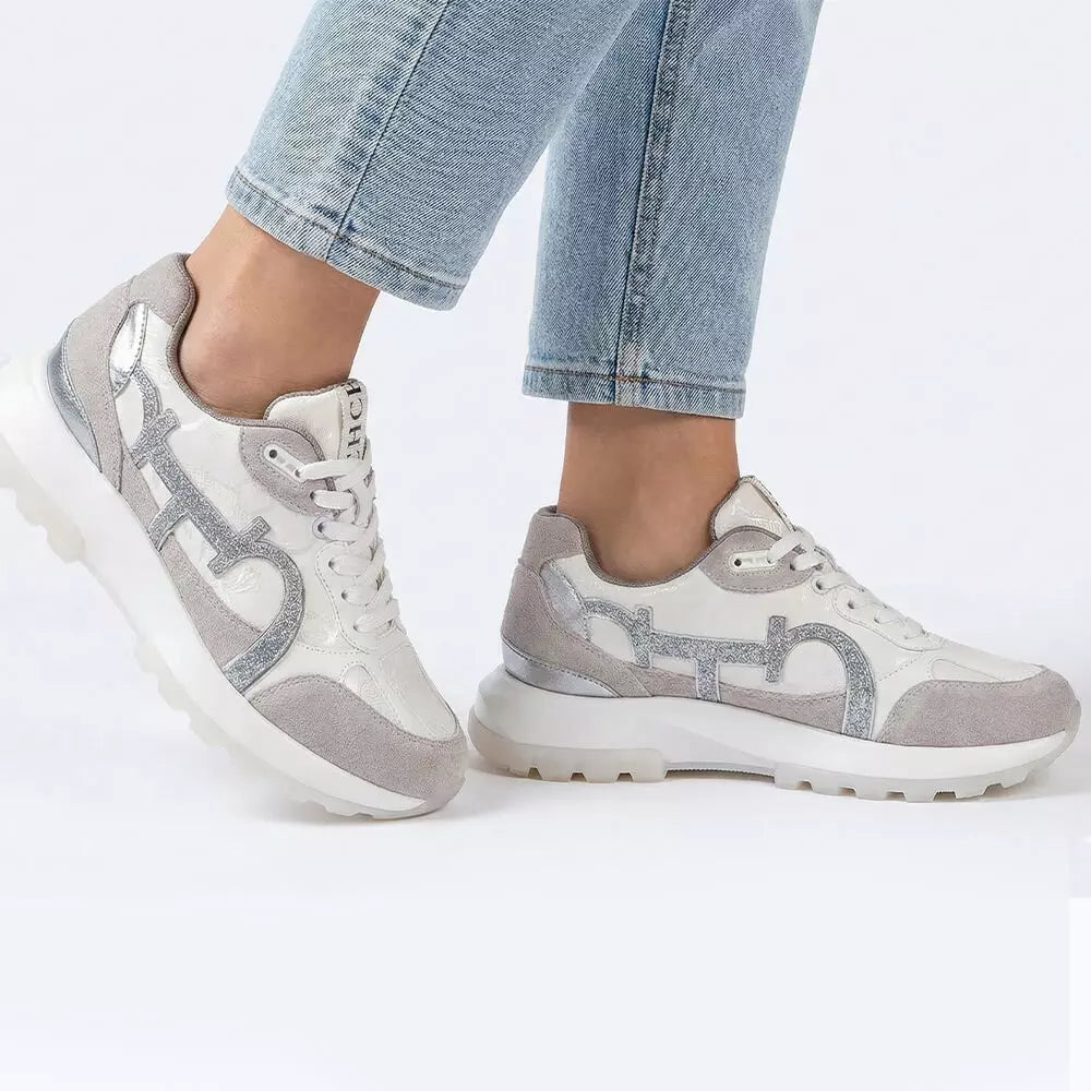 Ivory Suede Luxe Trainers