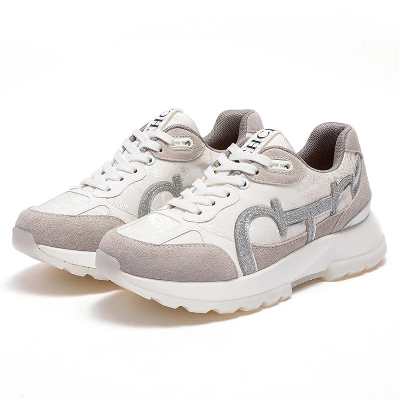 Ivory Suede Luxe Trainers